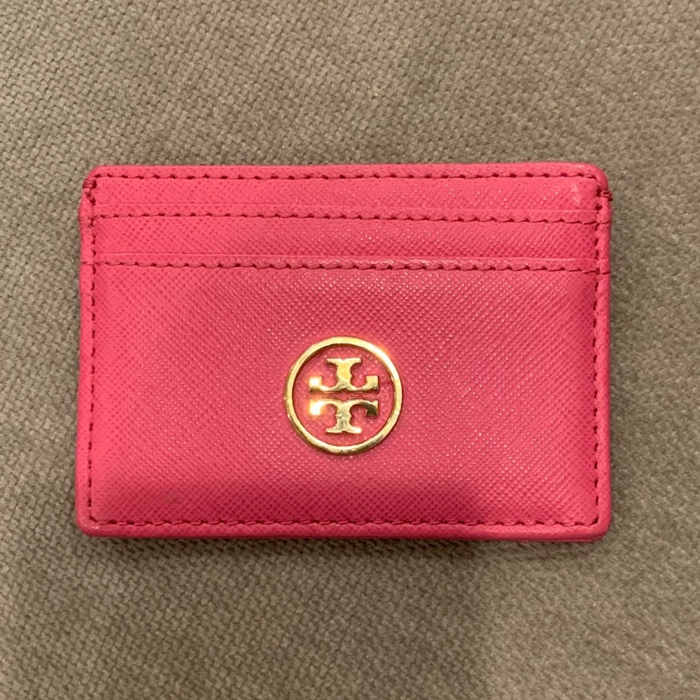 Tory Burch pink card case